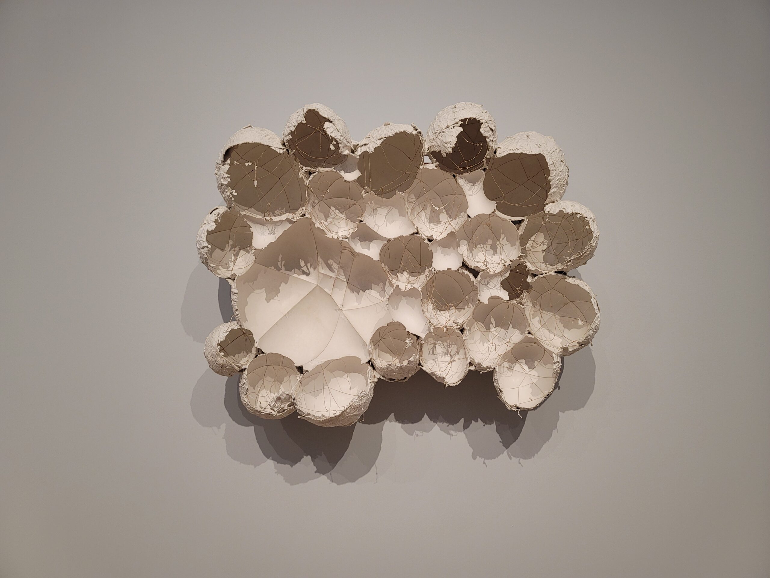 Untitled, 1985, Plaster, String and hessian Organic structure, nest, ecological materials